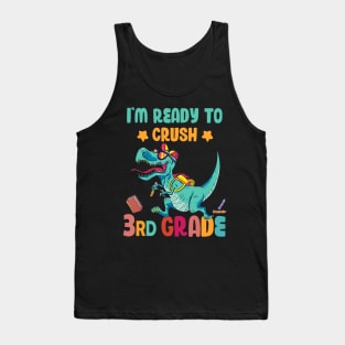 Back To School I'm Ready To Crush 3rd Grade Dinosaur Tank Top